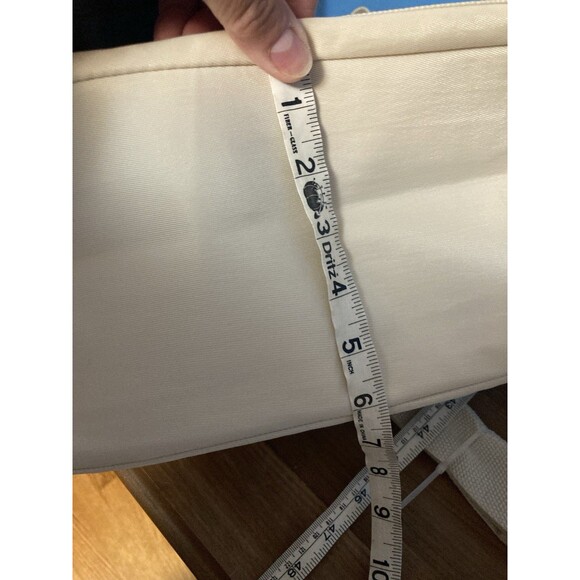 Tote Messenger Bag Shoulder Bag Satchel Canvas White Cream Zipper Compts - Picture 16 of 16